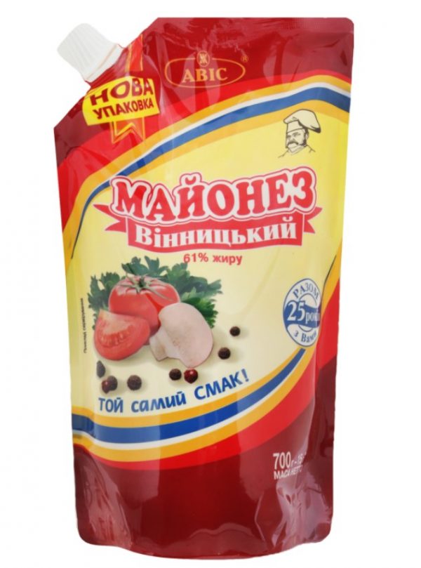 Майонез ''Вінницький'' 61% 700г д/п