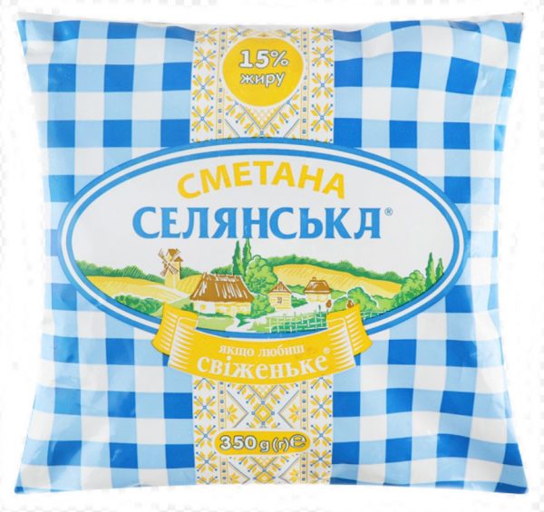 Сметана Селянська 15% 350г